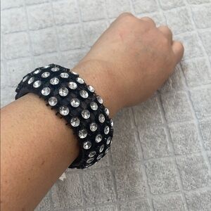 Elegant Black and Silver Bracelet